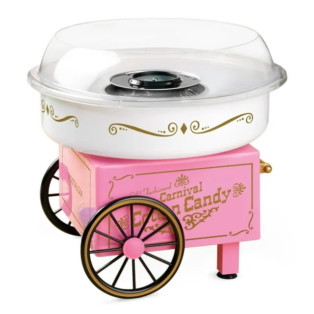 Nostalgia Countertop Mini Home Kitchen Electric Pink Cotton Candy Maker 