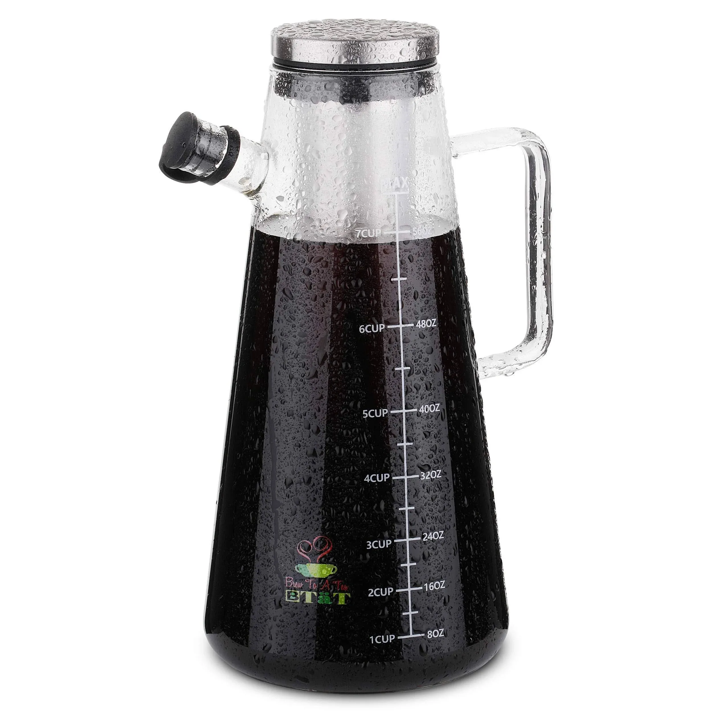 BTaT- Cold Brew Coffee Maker, Iced Coffee Maker, 2 Liter 2 Quart, 64 oz, Iced Tea ...