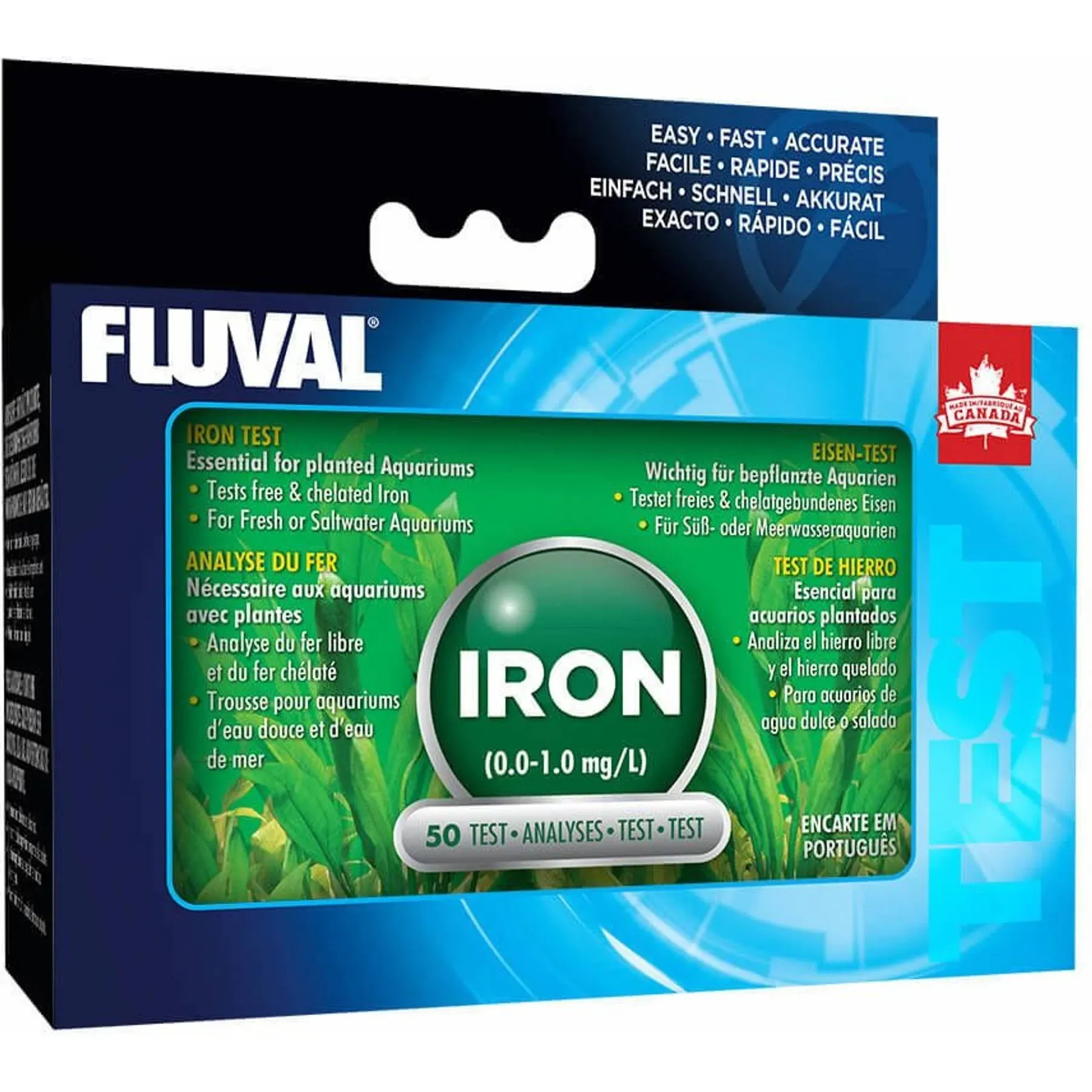 Fluval Iron Test Kit for Aquarium Water, Freshwater & Saltwater Fish Tank Test