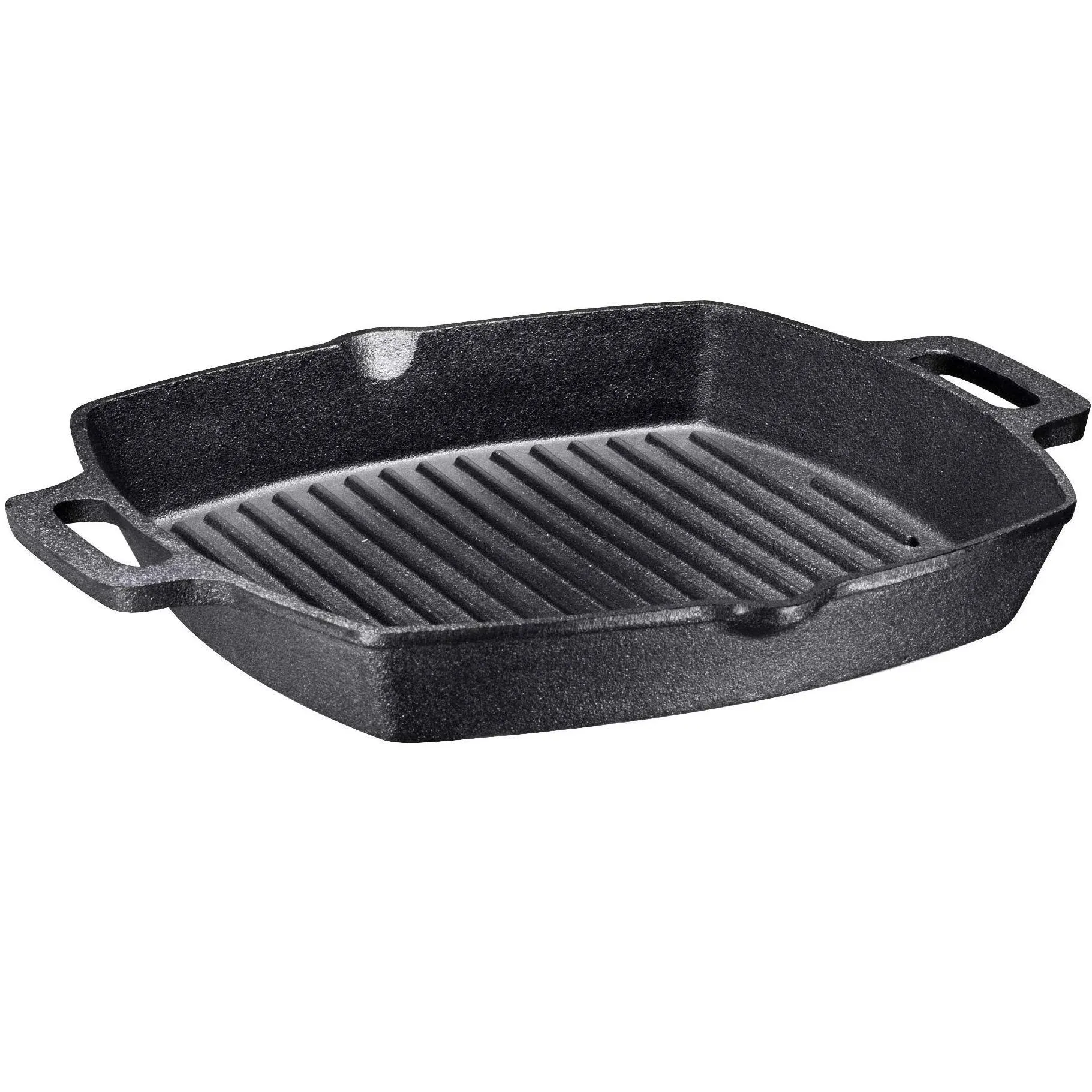 Bruntmor - Circular Cast Iron Grill Pan - Versatile for Stovetop, Oven, and Table - Durable and Stylish Design - Cast Iron Cookware - Up to 500°F - 13.4 inch - Blue