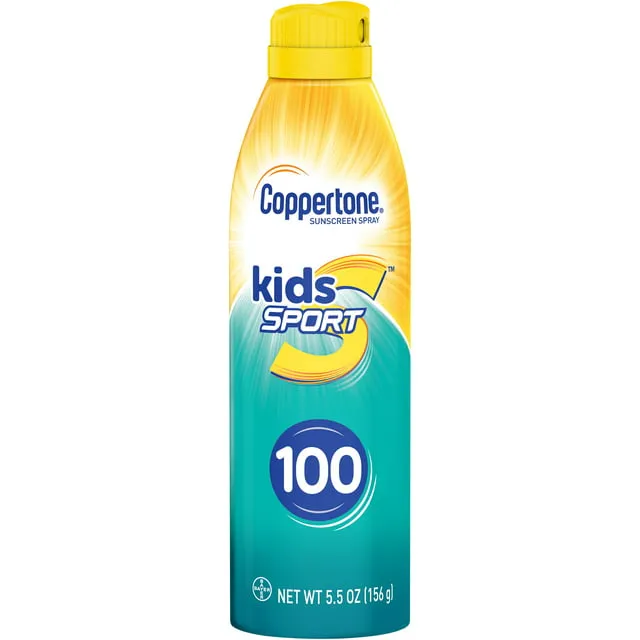 NEW 100 SPF Coppertone Kids Sunscreen Spray for Kids 5.5 Oz EXP 8/24