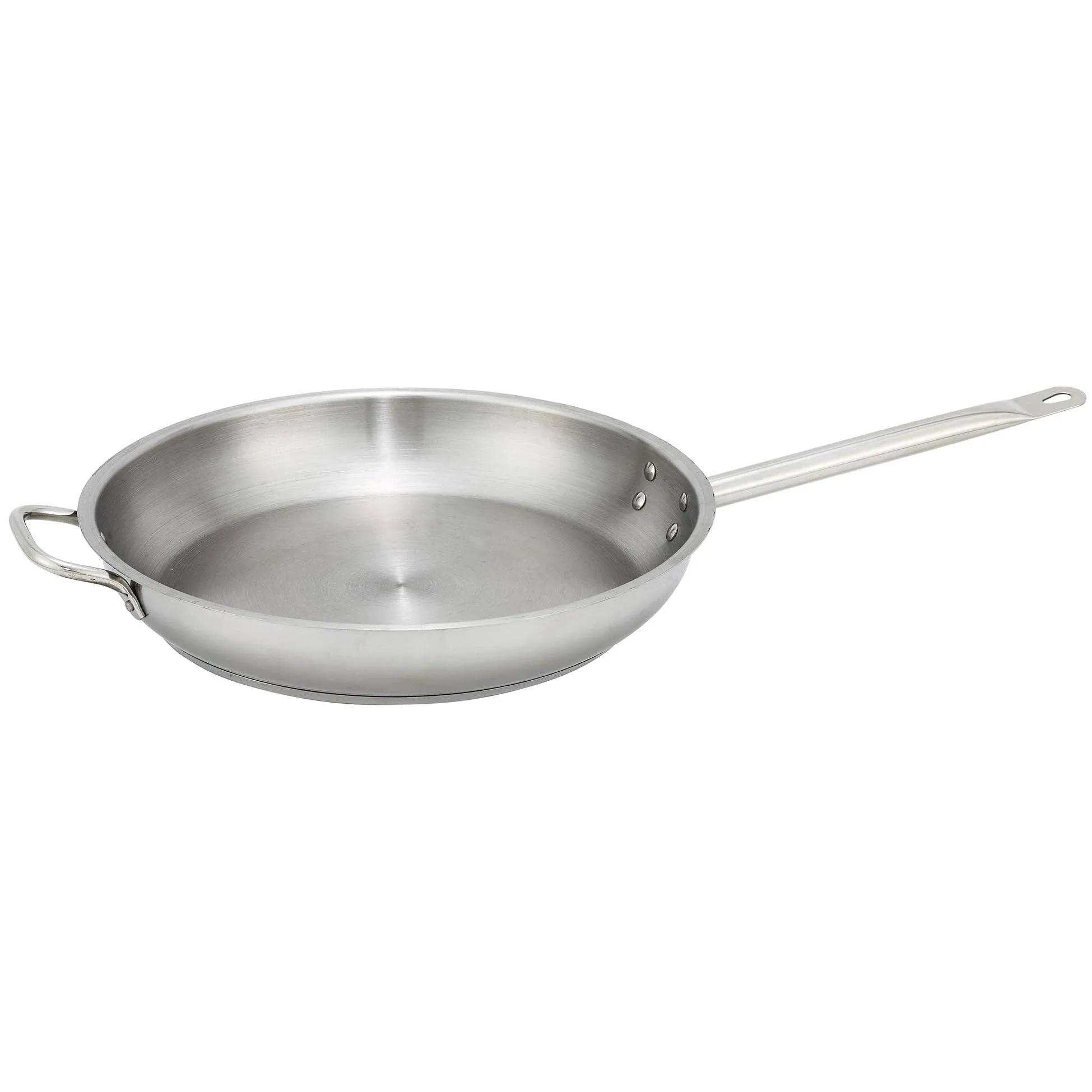 Winco SSFP-12 12" Stainless Steel Fry Pan, Induction Ready