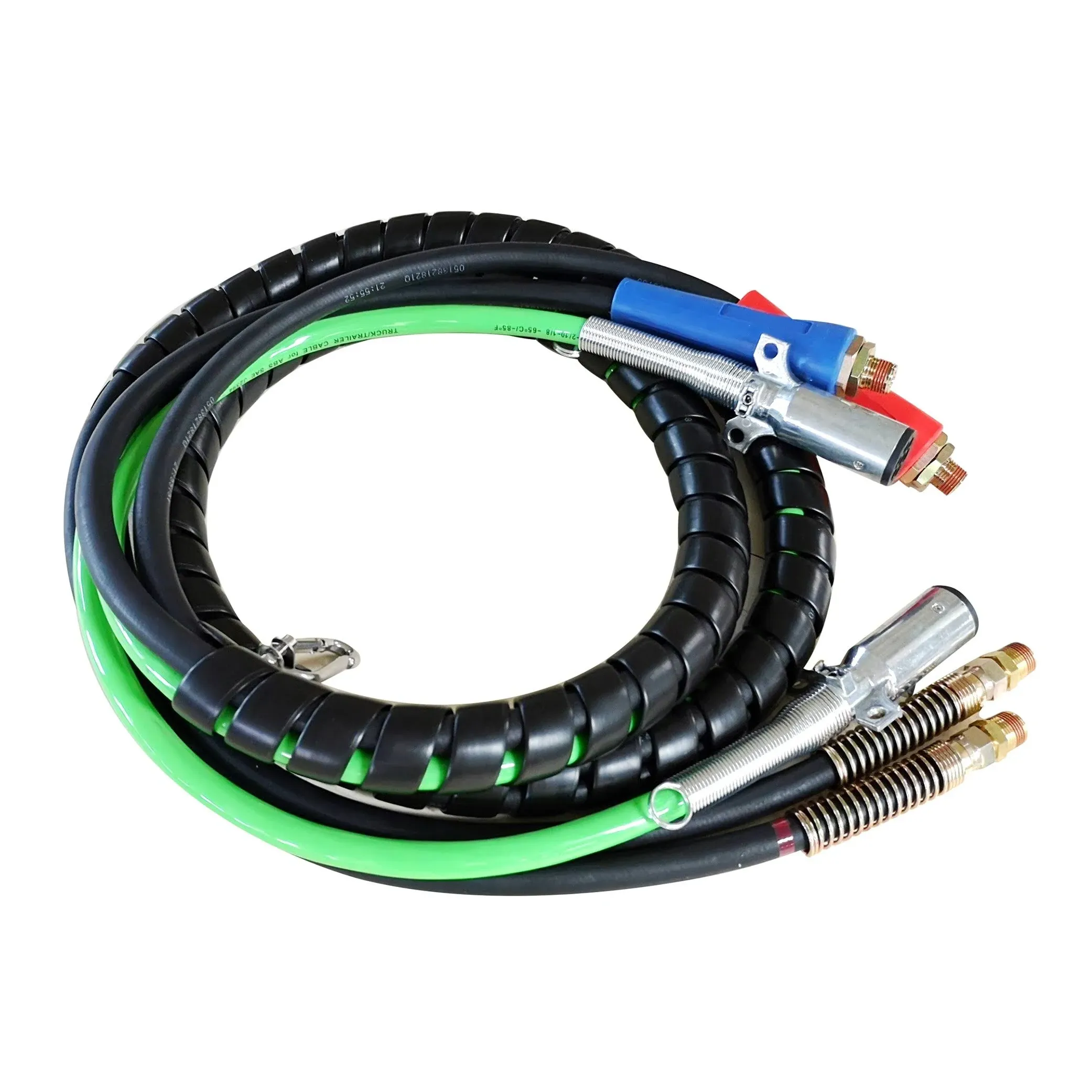 DP Dynamic Power 3-in-1 Wrap 7 Way Electrical Green ABS Air Brake Lines 12 ft ...