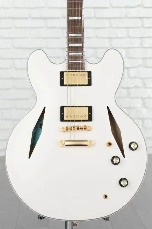 Epiphone Emily Wolfe "White Wolfe" Sheraton Semi-Hollow Electric Guitar - Aged Bone White