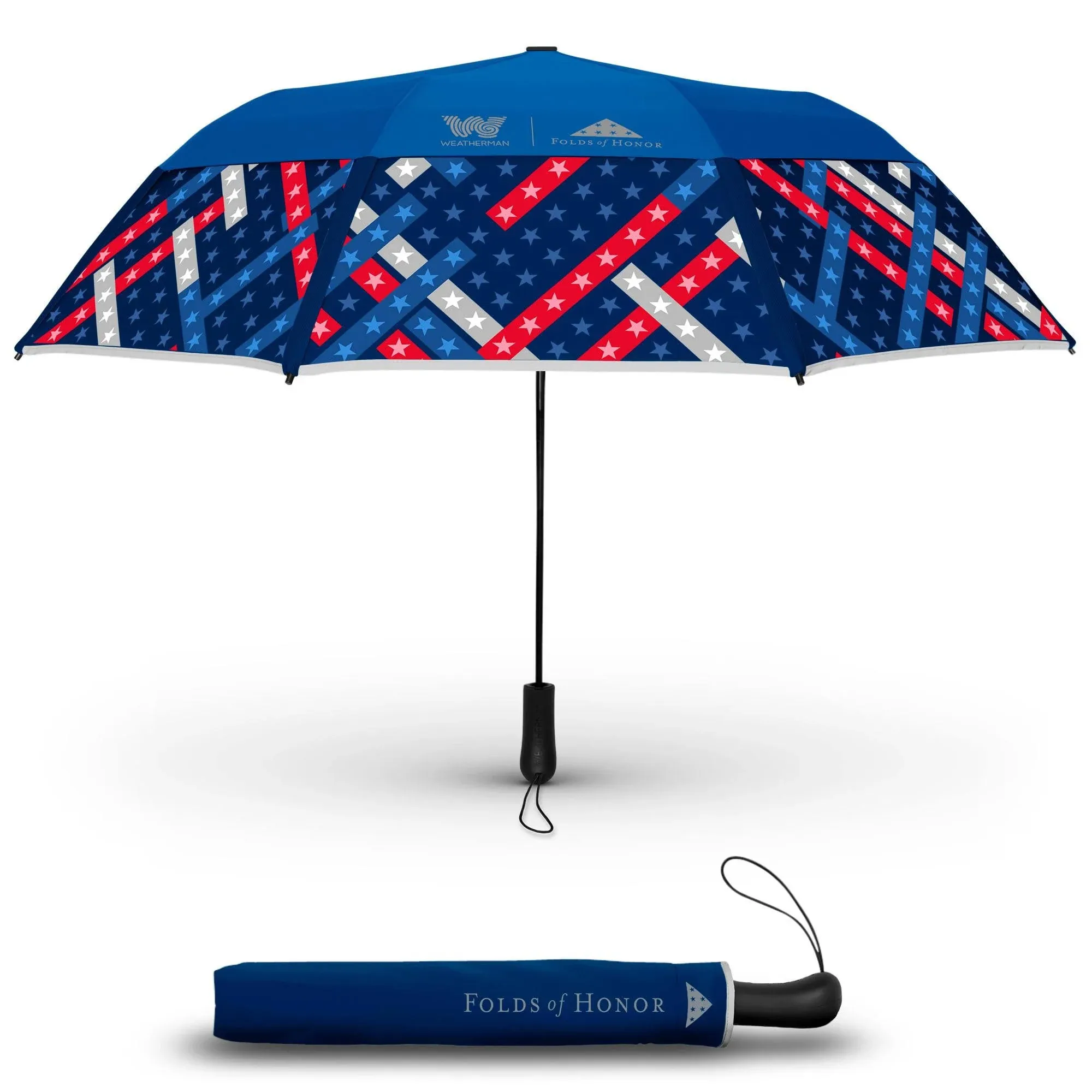 Weatherman Folds of Honor Collapsible Umbrella