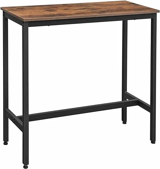 VASAGLE Industrial Narrow Bar Table