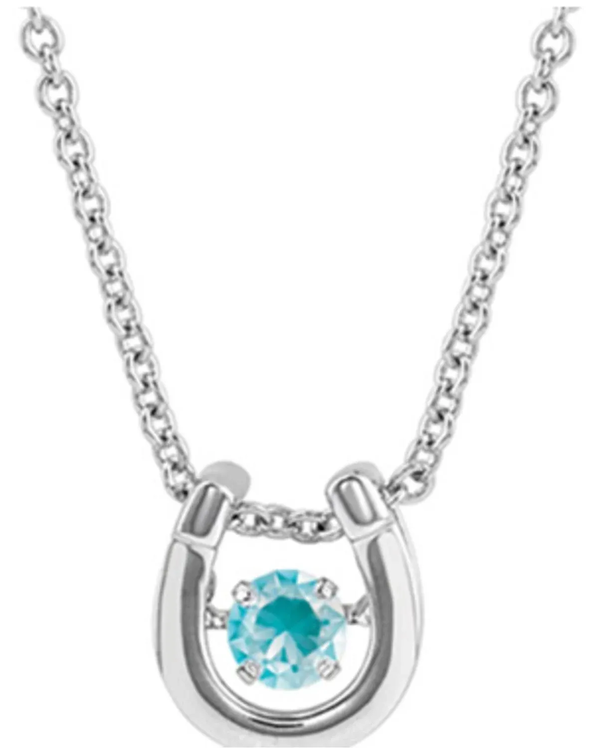 Montana Silversmiths Dancing Birthstone Horseshoe Necklace