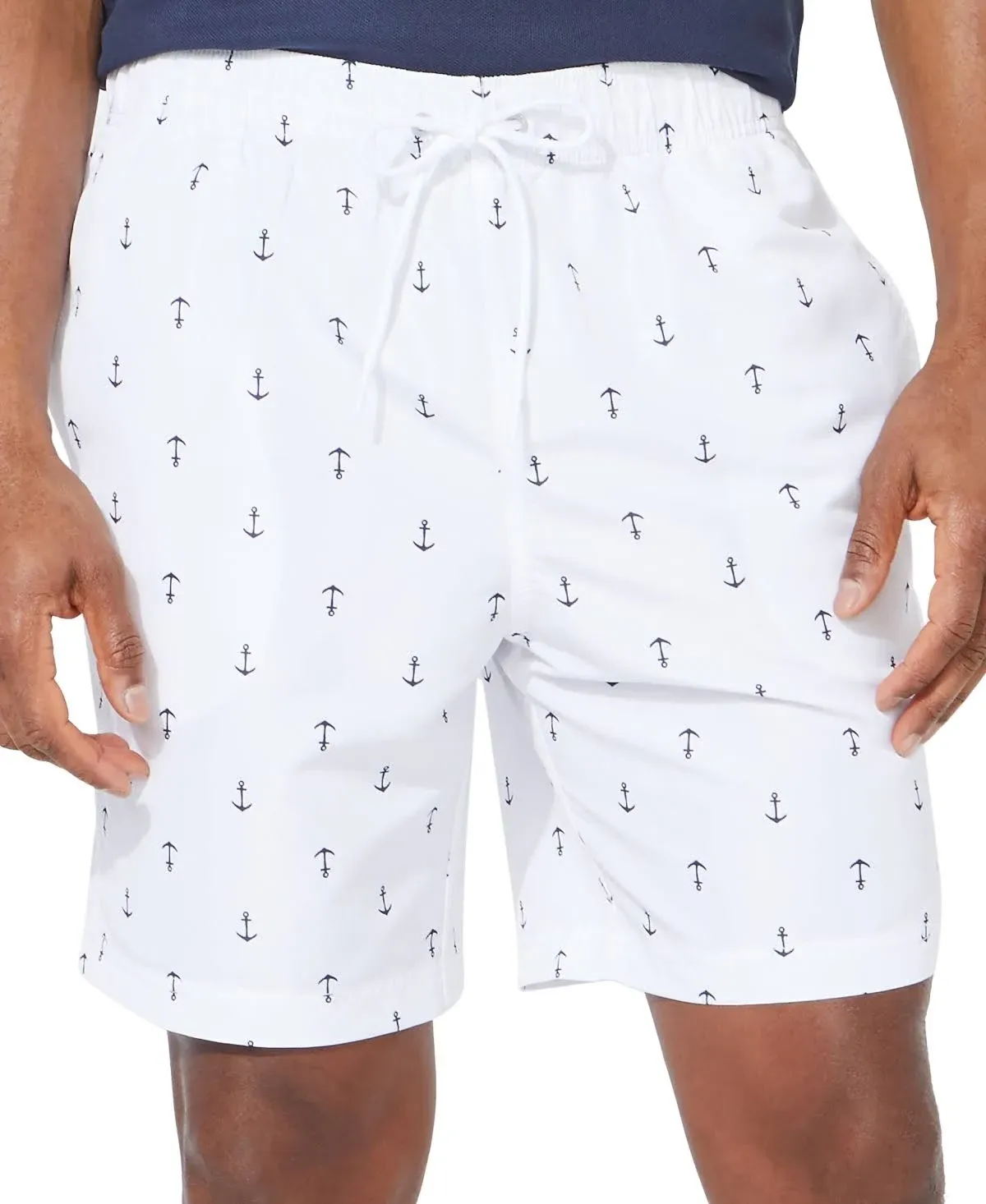 Nautica Men's Standard Quick Dry All Over Classic Anchor Print Swim Trunk