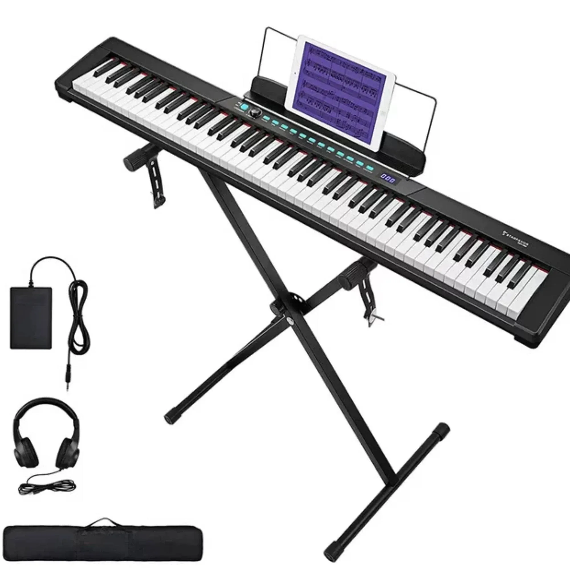 Starfavor 88-Key Keyboard Electronic Keyboard Piano for Beginner, X-Stand ...