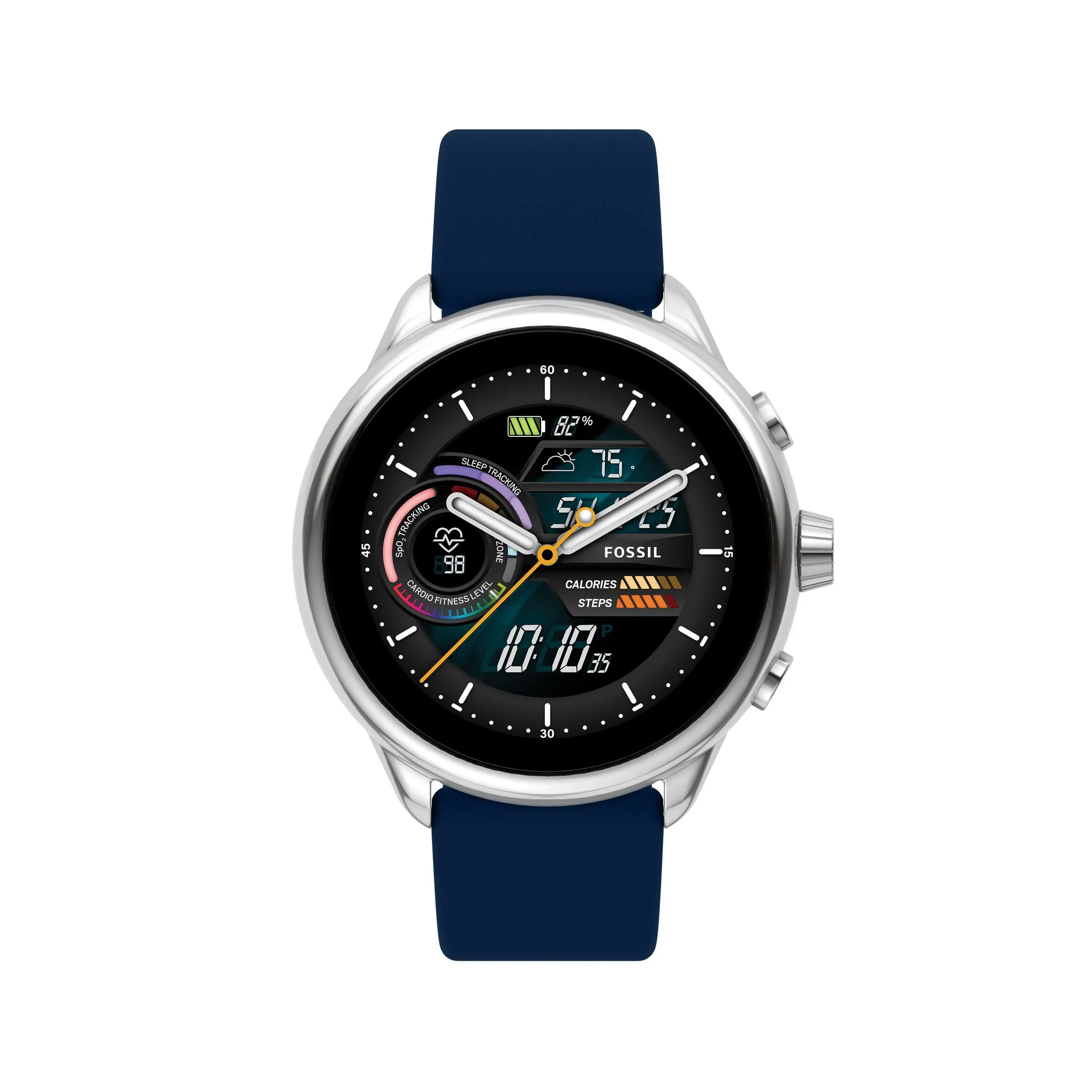 Fossil Gen 6 Cellular 44 mm Case with Navy Band