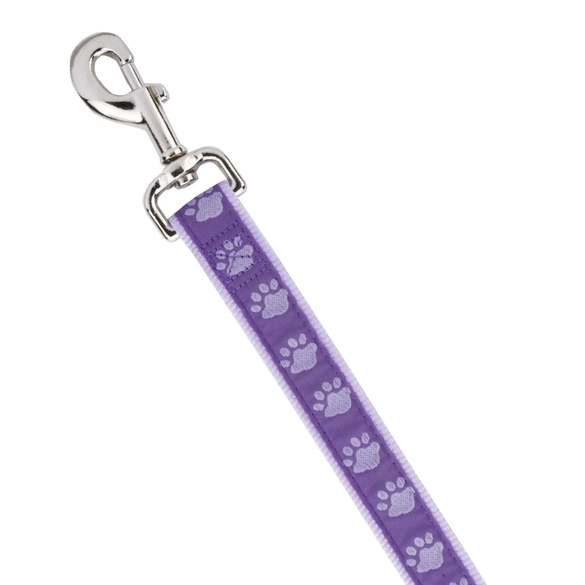 Guardian Gear 4ft Dog Pet LEASH LEAD Swivel Clip Two-Tone Pawprint Nylon/ Ribbon