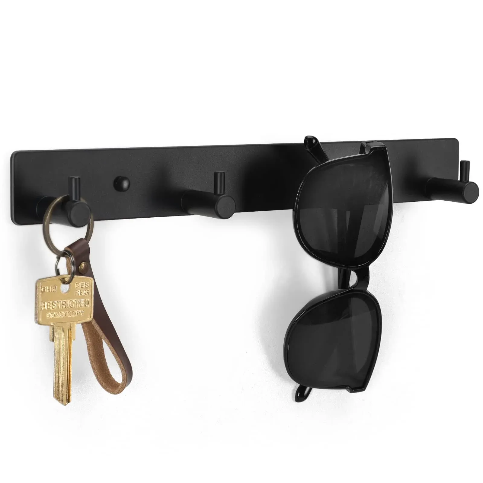 Lwenki Key Holder for Wall, Black Key Rack with 4 Key Hooks to Hang Keyrings, Dog ...