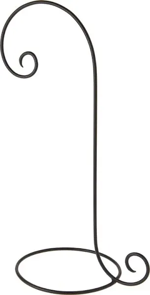 Bard's Wrought Iron Black Ornament stand, 18" H x 7.5" W x 10.25" D