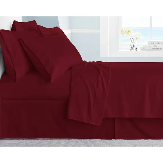 Swift Home Brushed Microfiber1800 Series Ultra Soft Deep Pocket 6pc Sheet Set, Burgundy - Queen