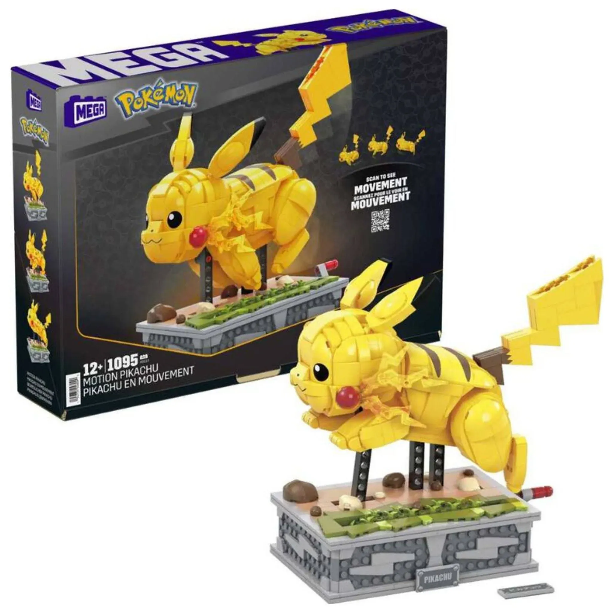 MEGA Pokemon Motion Pikachu Mechanized Toy Building Set, 1092 Bricks and Pieces