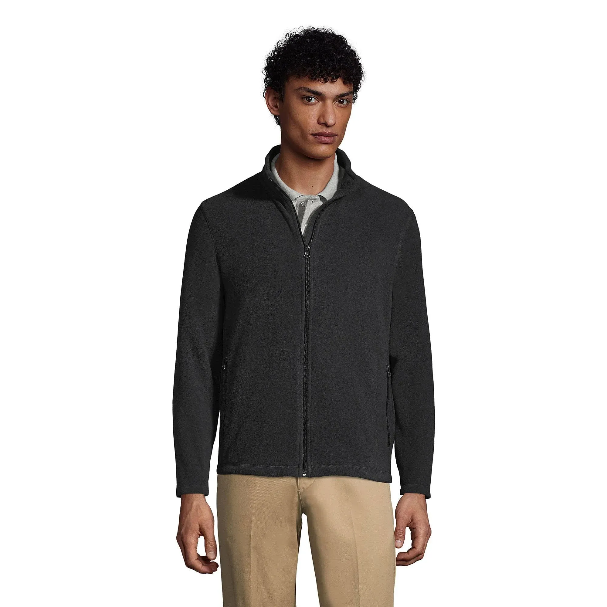 Lands' End Men's Full-Zip Mid-weight Fleece Jacket