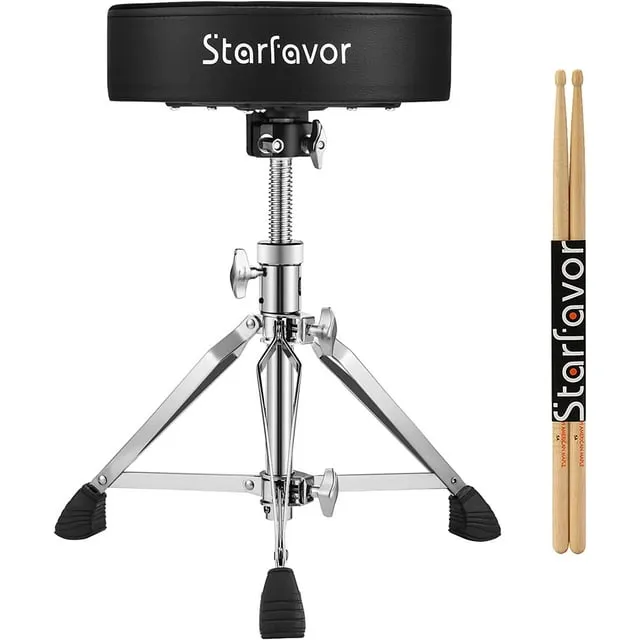 Starfavor Drum Throne Height Adjustable Padded Seat Drum Stool