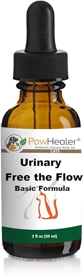 Bladder Stones/Crystals: Urinary Free The Flow: Basic Formula - Herbal Liquid Herbs for Cats & Small Dogs - 2 fl oz (59 ml) - Buy More Save More (1 Bottle)