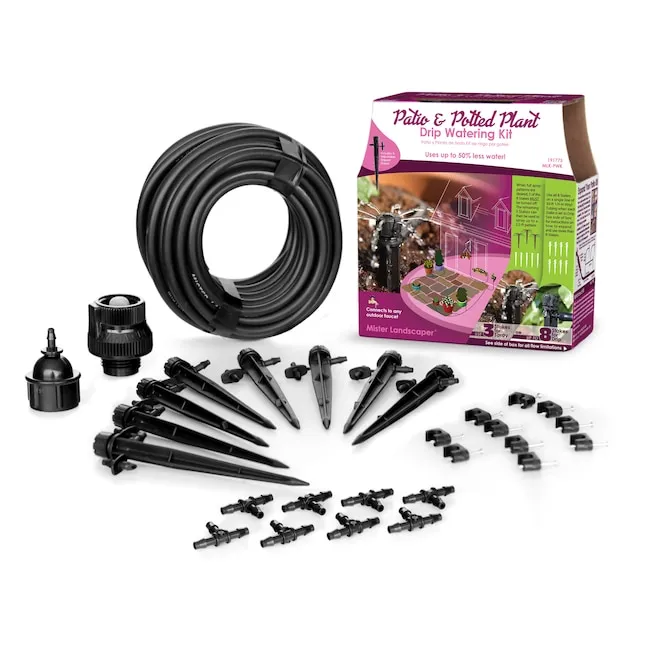 Mister Landscaper MLK-PWK Patio & Potting Plant Drip Irrigation Watering Kit