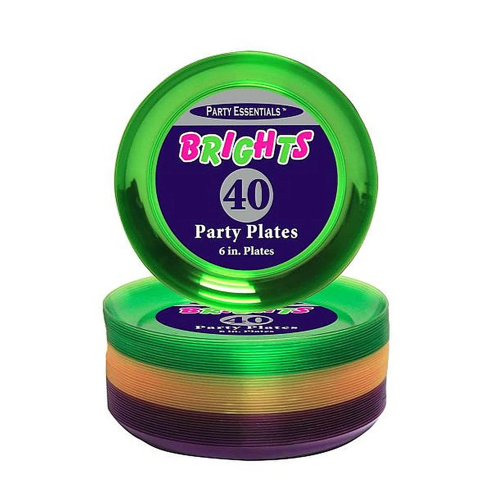 Party Essentials 6" Party Plates: Mardi Gras (40ct.)