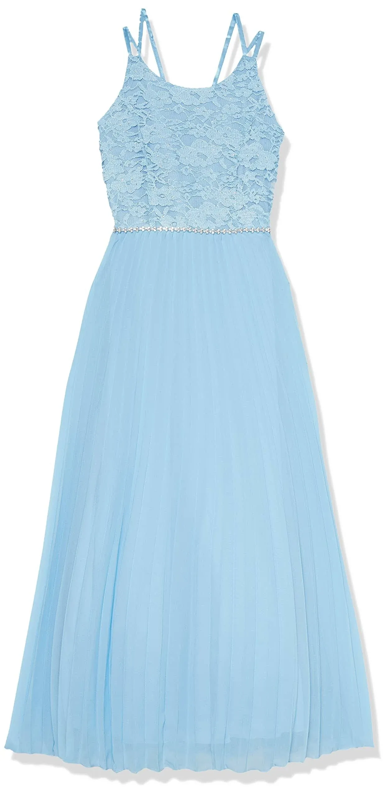 Speechless Girls' Sleeveless Maxi Party Dress with Pleated Skirt