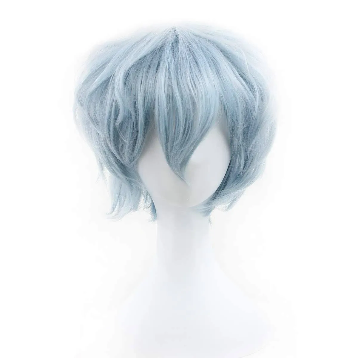 SpeedBeauty Man's Short Sky Blue Cosplay Wig for Move Fiber Hair Wig