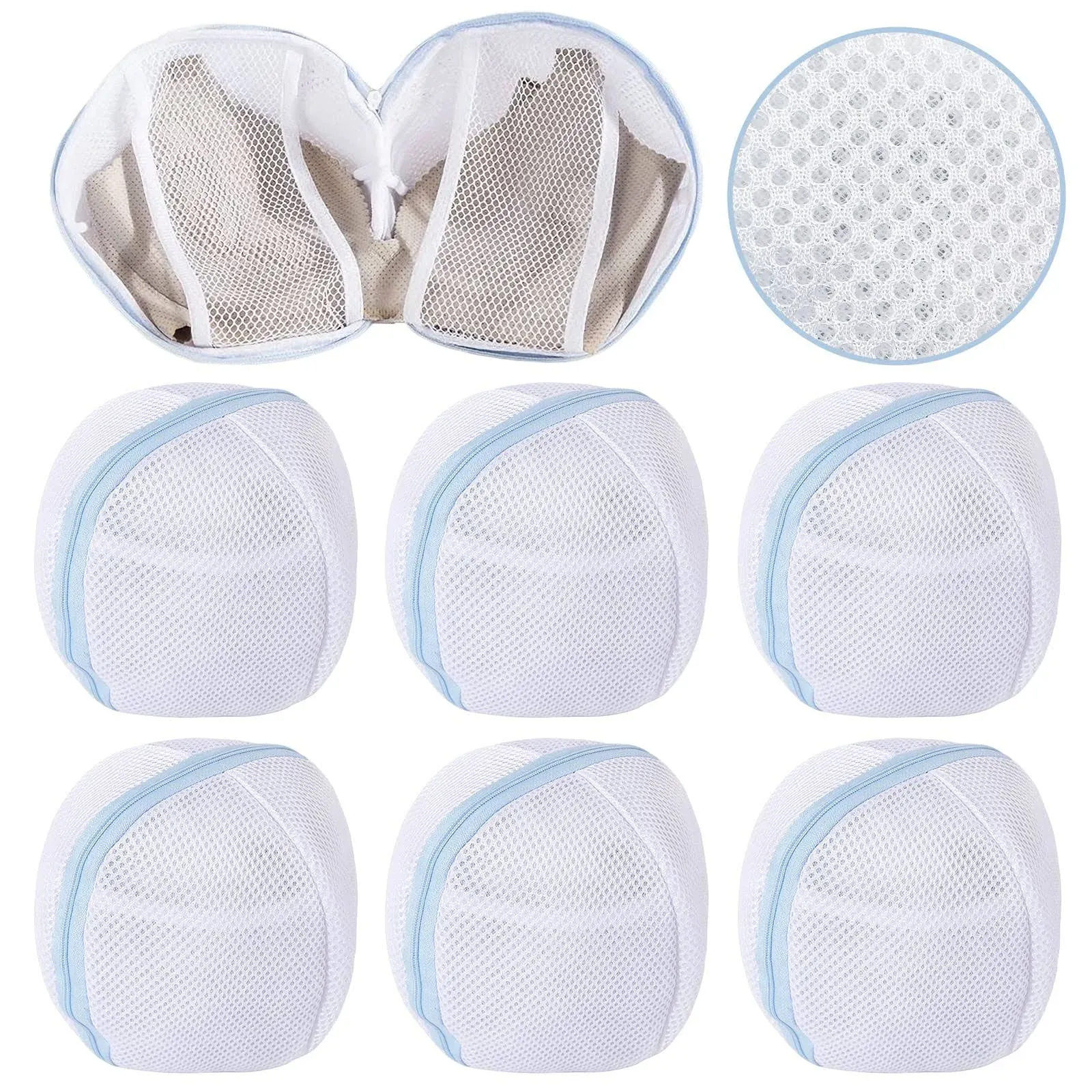 6 Pcs Bra Washing Bagsmesh Wash Bagsbra Laundry Bags For Washing Machineunderwe<wbr/>a