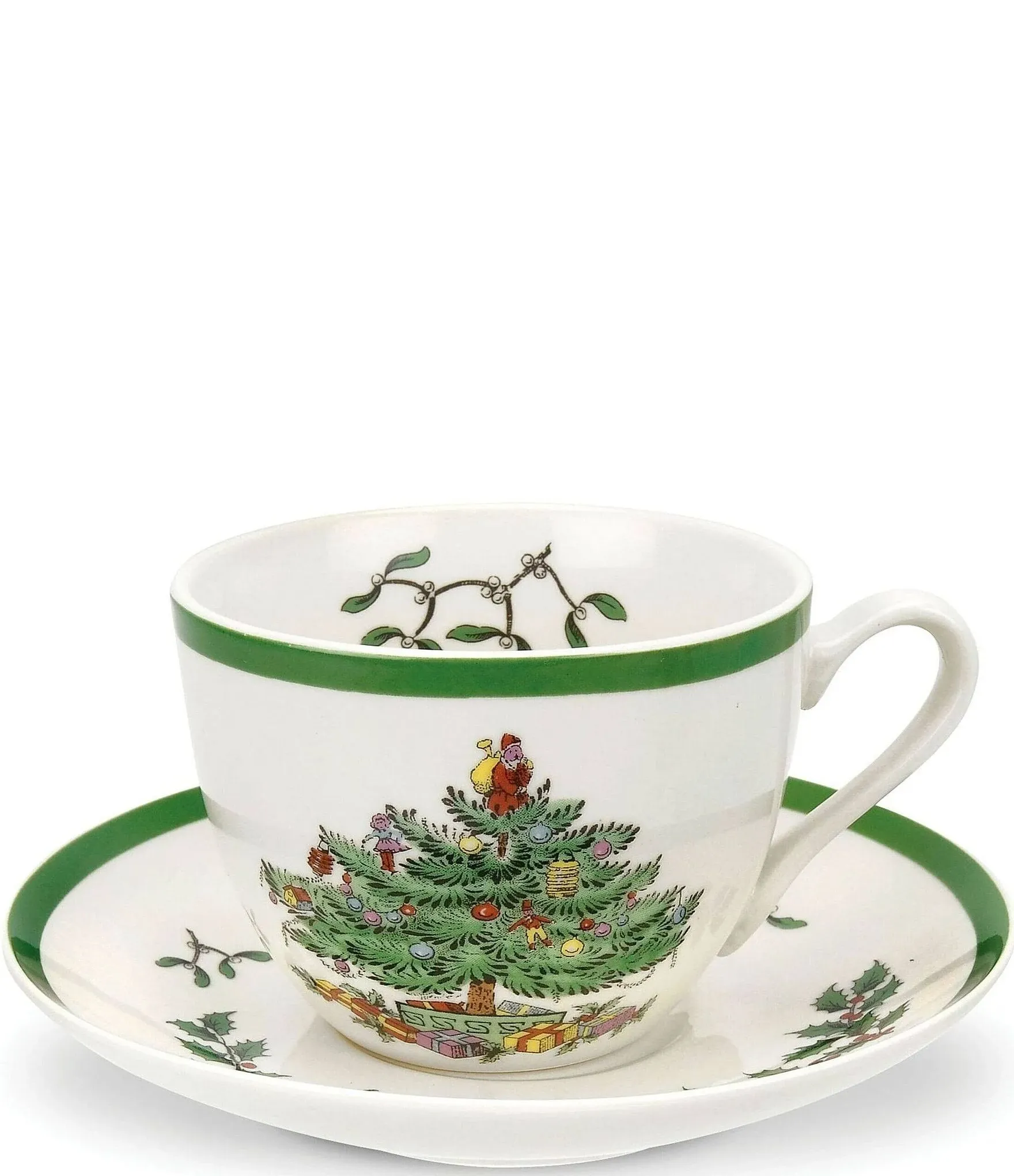 Spode Christmas Tree Teacup And Saucer