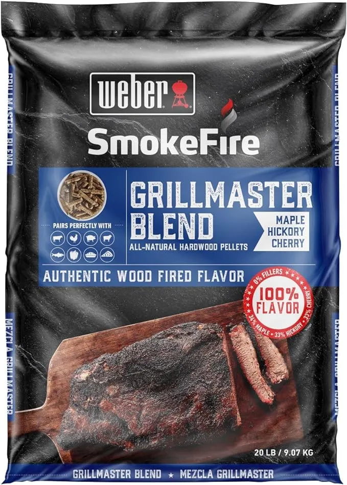 Weber SmokeFire Grillmaster Blend Hardwood Pellets, 20 lbs.