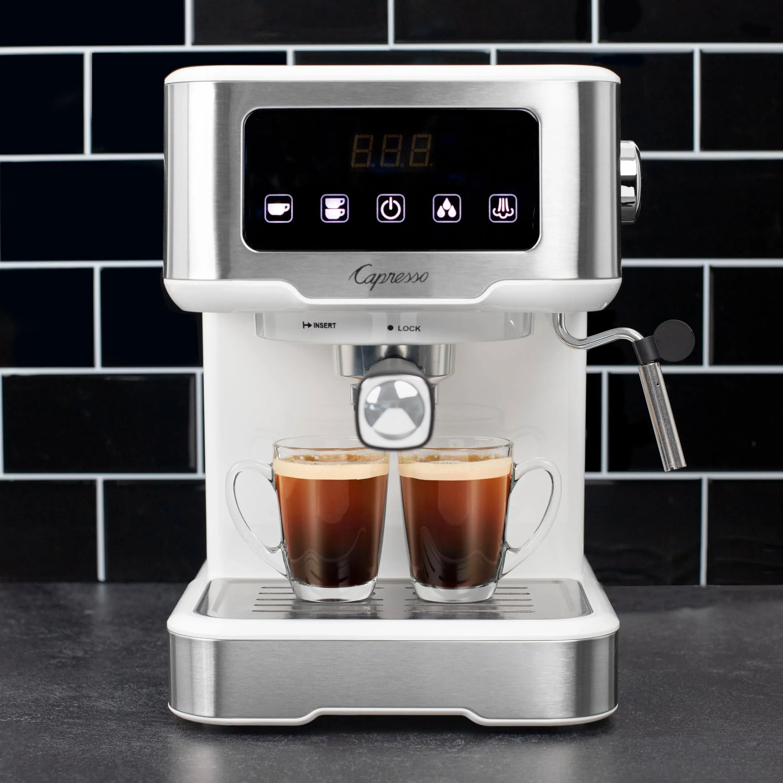 Capresso Cafe TS Touchscreen White Espresso Machine