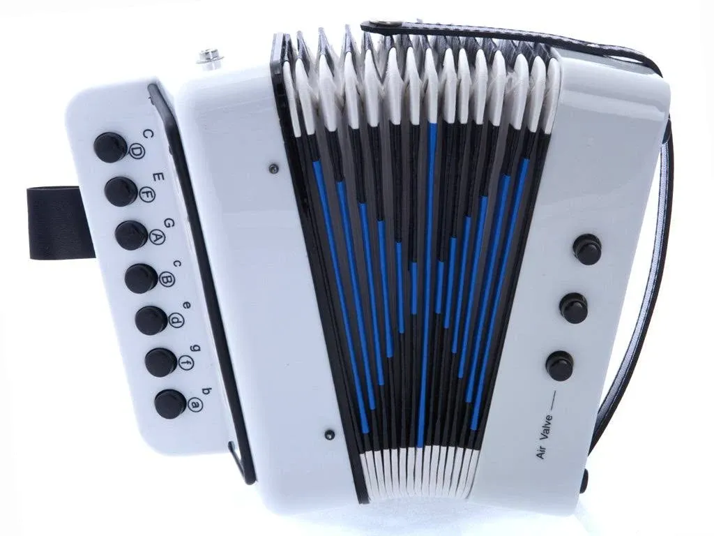 Dluca Child G105-WT Button Accordion, White