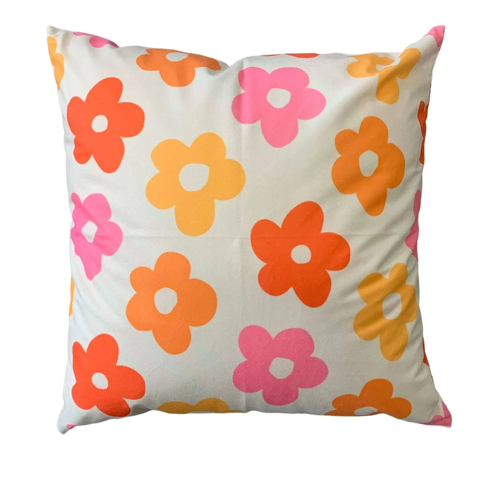 HONYADE Danish Pastel Aesthetic Room Decor,Hot Pink Orange Red Daisy Throw Pillow ...