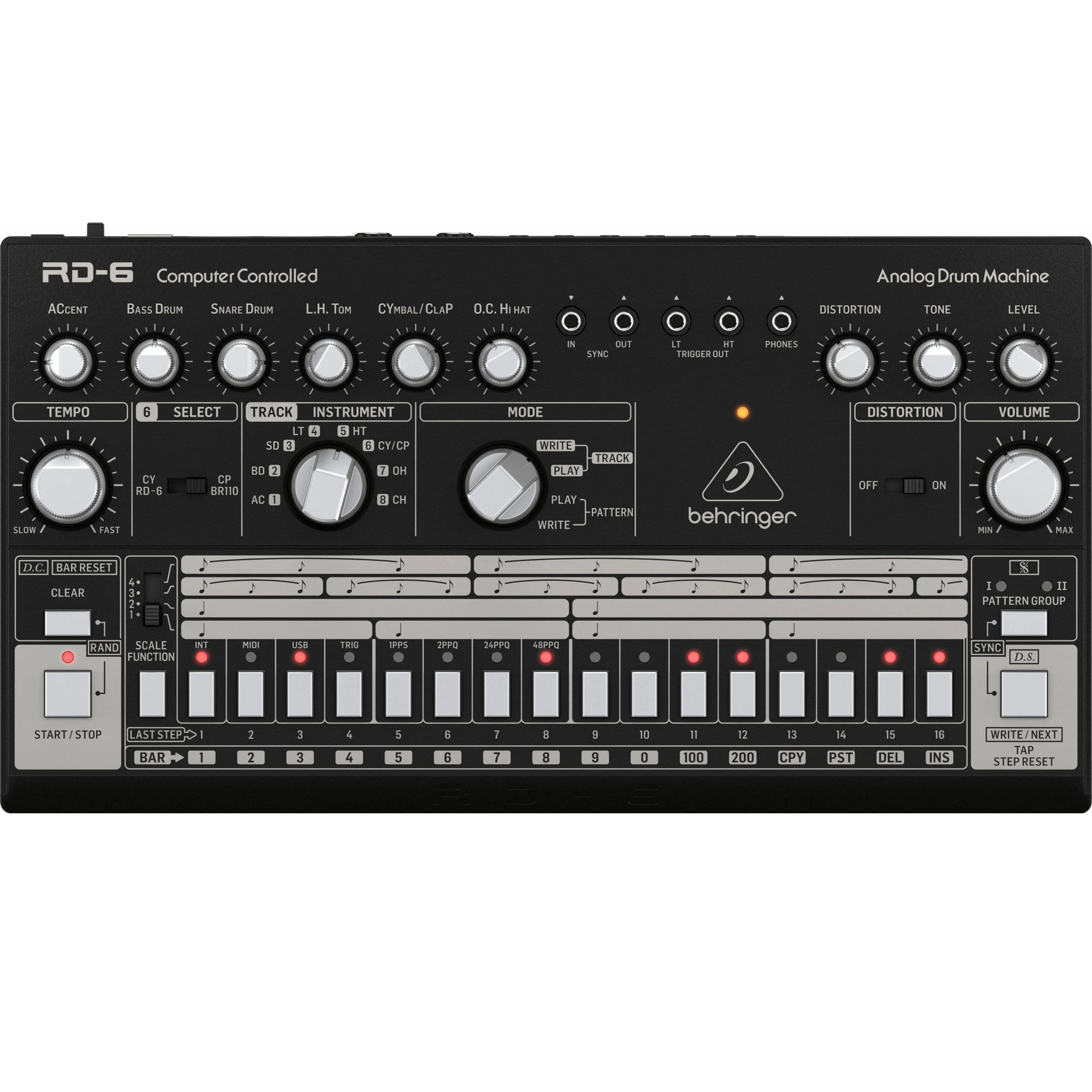 Behringer RD-6-BK Analog Drum Machine - Black