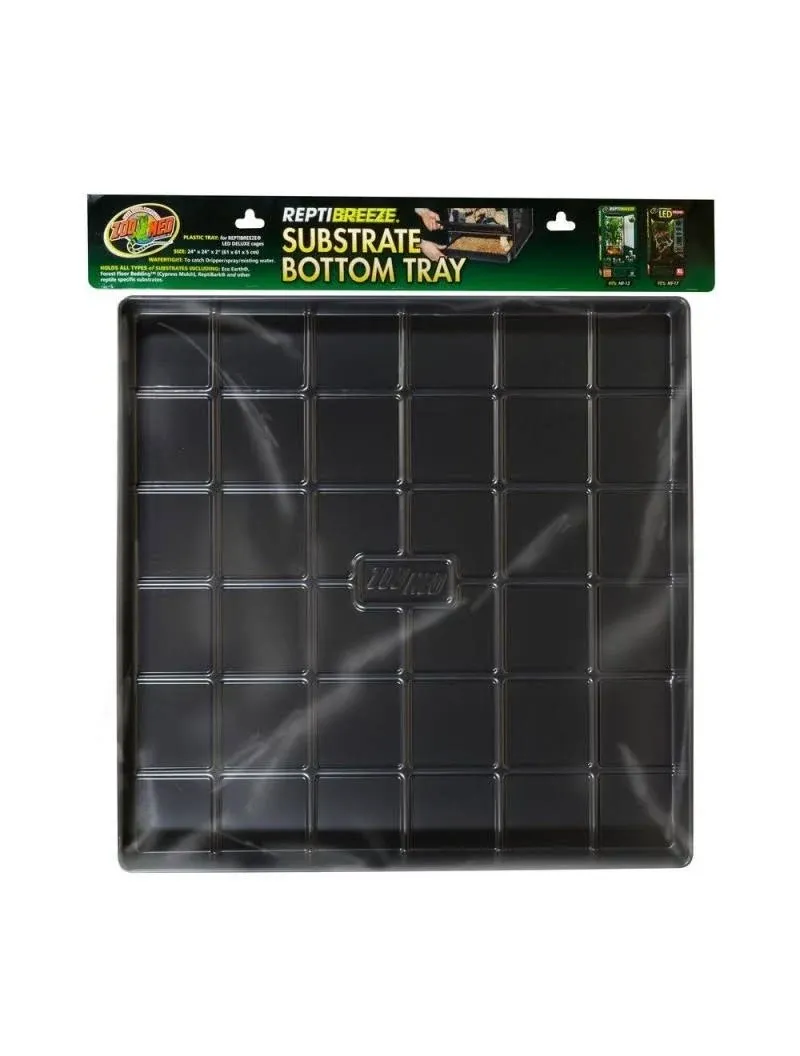 Zoo Med Nano Breeze Substrate Bottom Tray Black 10 in x 10 in