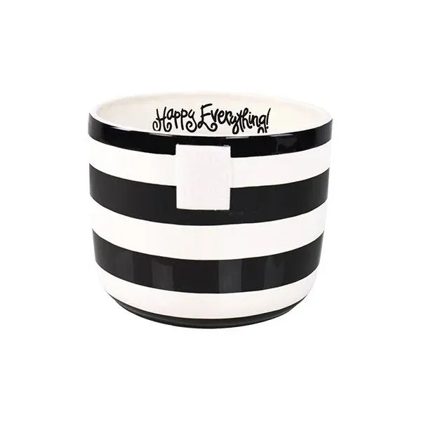 Happy Everything Black Stripe Mini Bowl