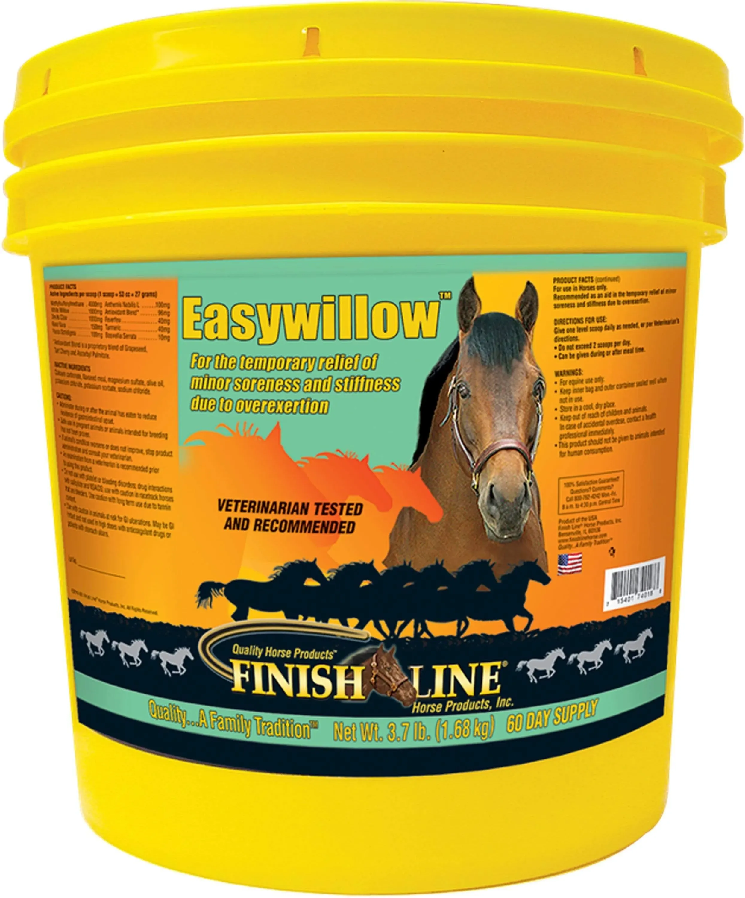 Finish Line - Easywillow Equine Supplement - 3.7 lb/60 Day