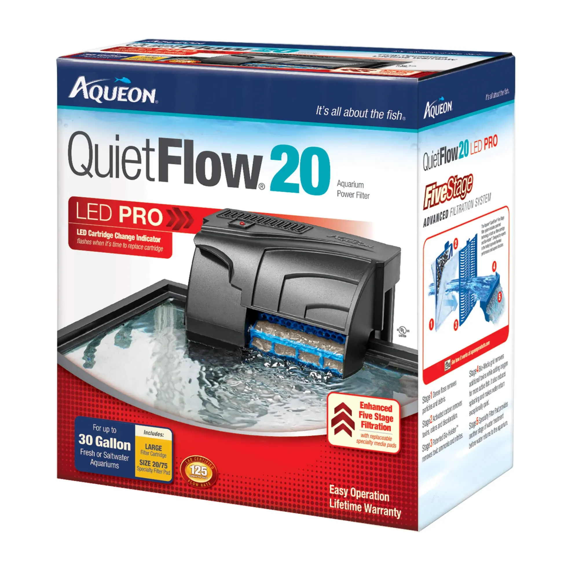 QuietFlow Aqueon 50 LED Pro Power Filter