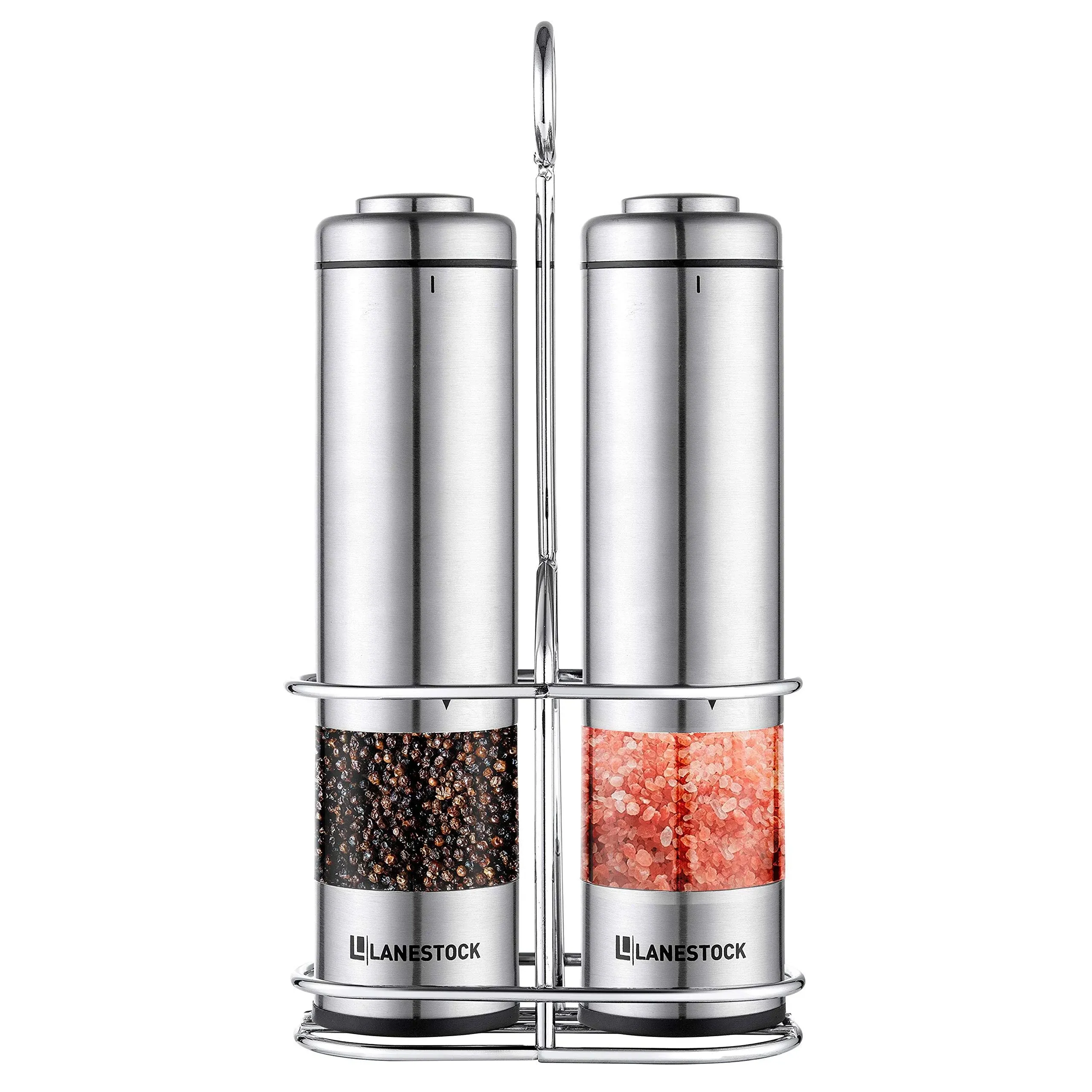 Electric Salt And Pepper Grinder By Combo Set Of Battery Operated Stainless Stee