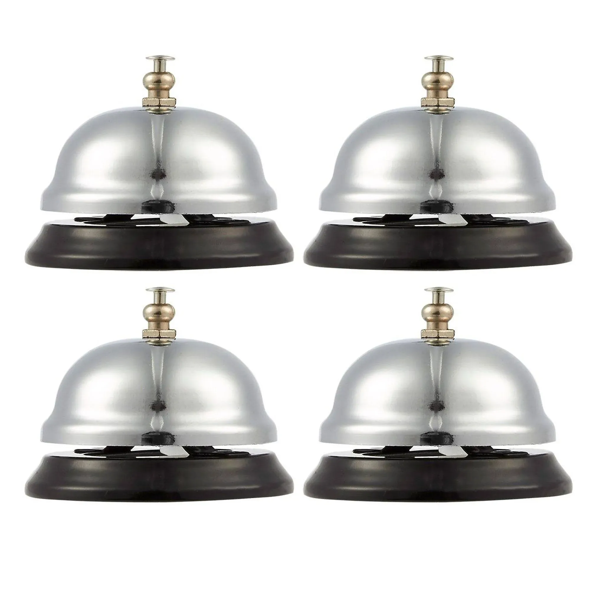 4 Pack Mini Call Bell for Front Desk, Hotel Service, Kitchen Counter, Restaurant