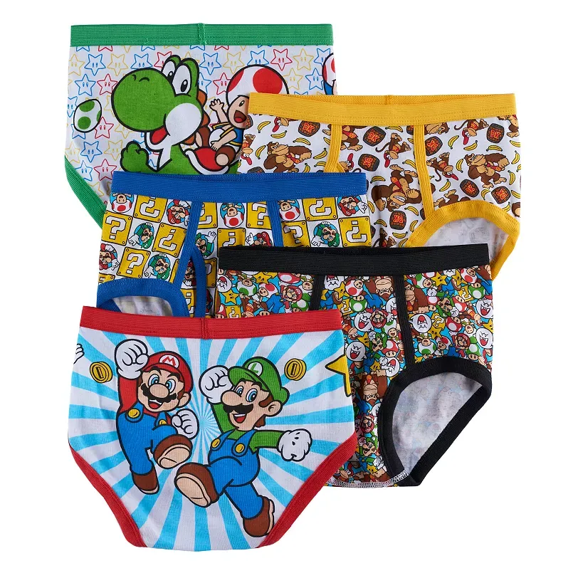 Mario Bros. Boys Underwear, Size 4, Assorted - 5 pack