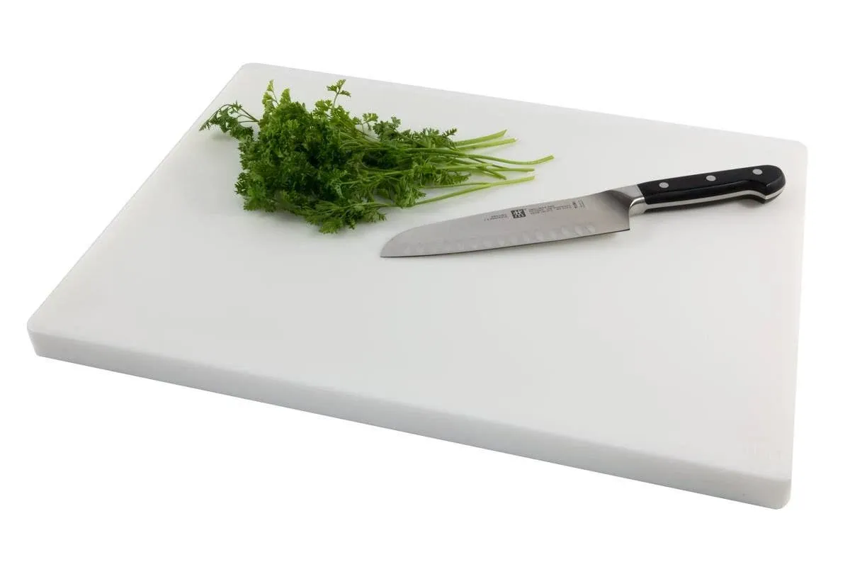 Restaurant Thick White Plastic Cutting Board 20x15 Large 1 Inch Thick