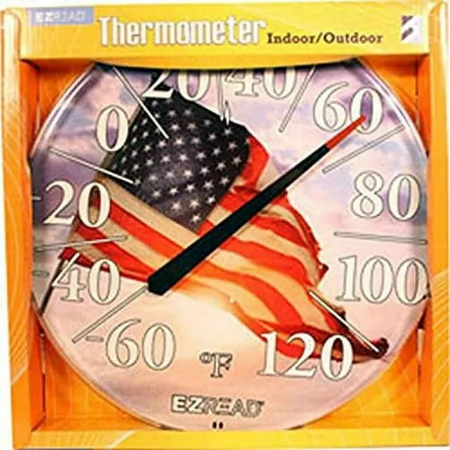 034023 Ezread Dial Thermometer American Flag