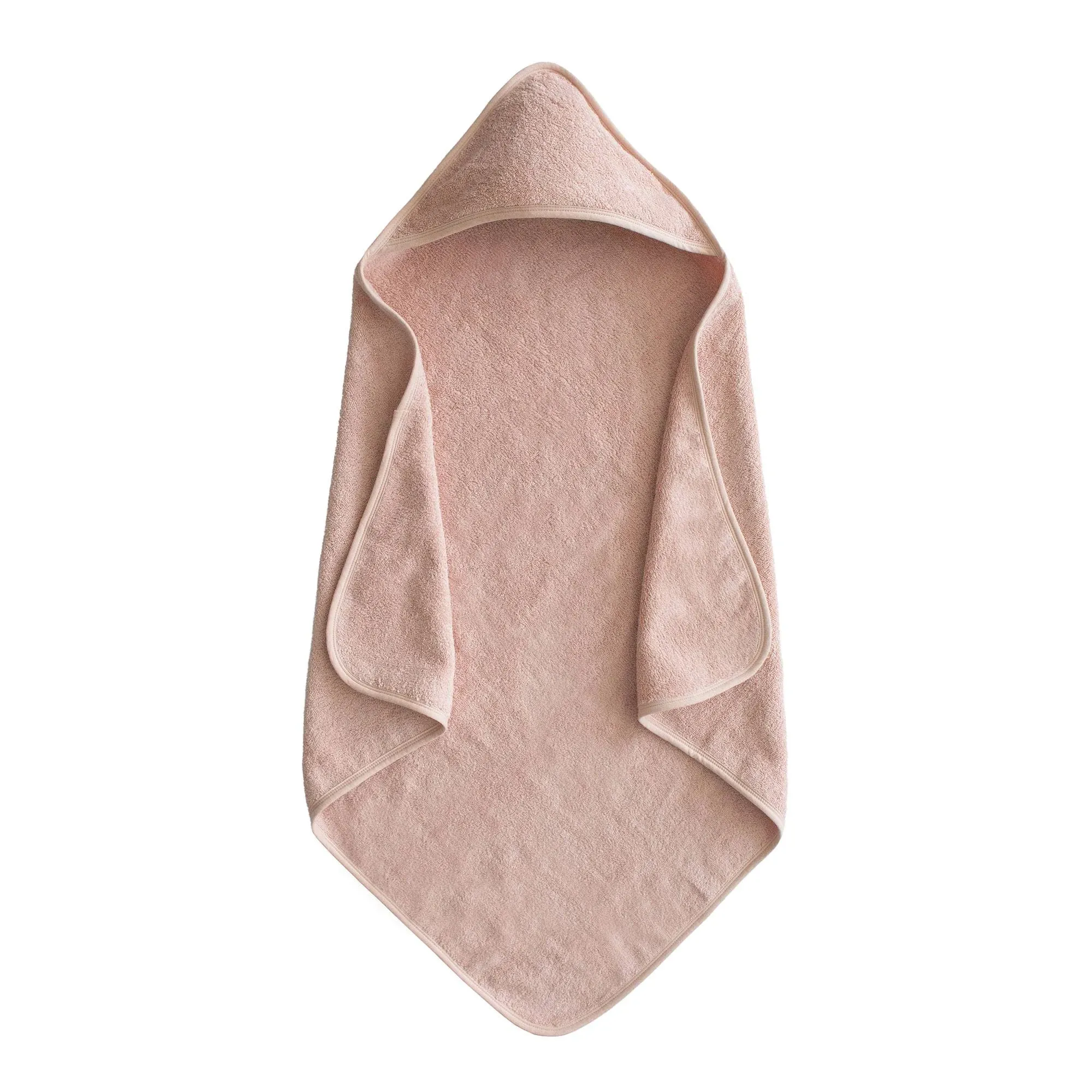 Mushie - Organic Cotton Baby Hooded Towel Blush