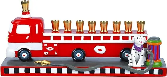 Fire Truck Menorah