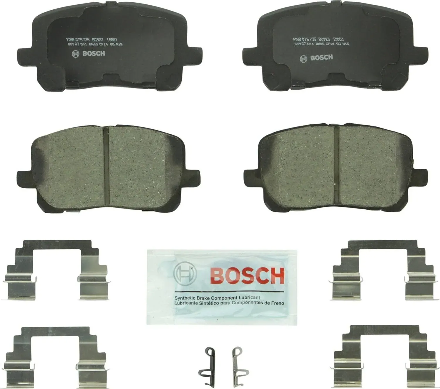 2008 Toyota Matrix Front Quietcast Premium Series Ceramic Brake Pad Set BC923 by Bosch®