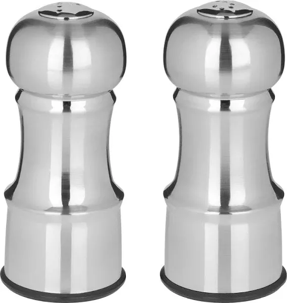 Stainless Steel Salt &amp; Pepper Set 4.5&#034;-Silver - Empty (Pack of 1)