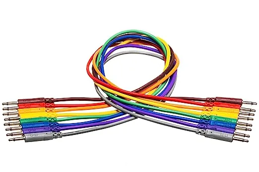 Hosa CMM-845 Eurorack Patch Cables 8-pack - 1.5 foot (Assorted Colors)