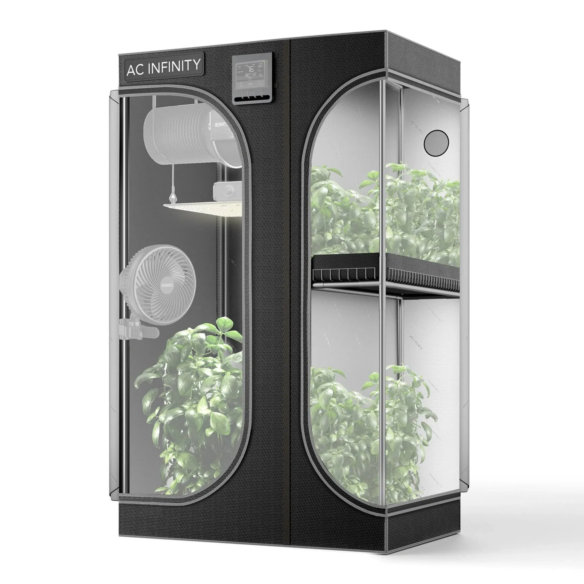 AC Infinity CLOUDLAB 632D, 2-in-1 Advance Grow Tent 3X2, 2000D Mylar Canvas, 36 ...