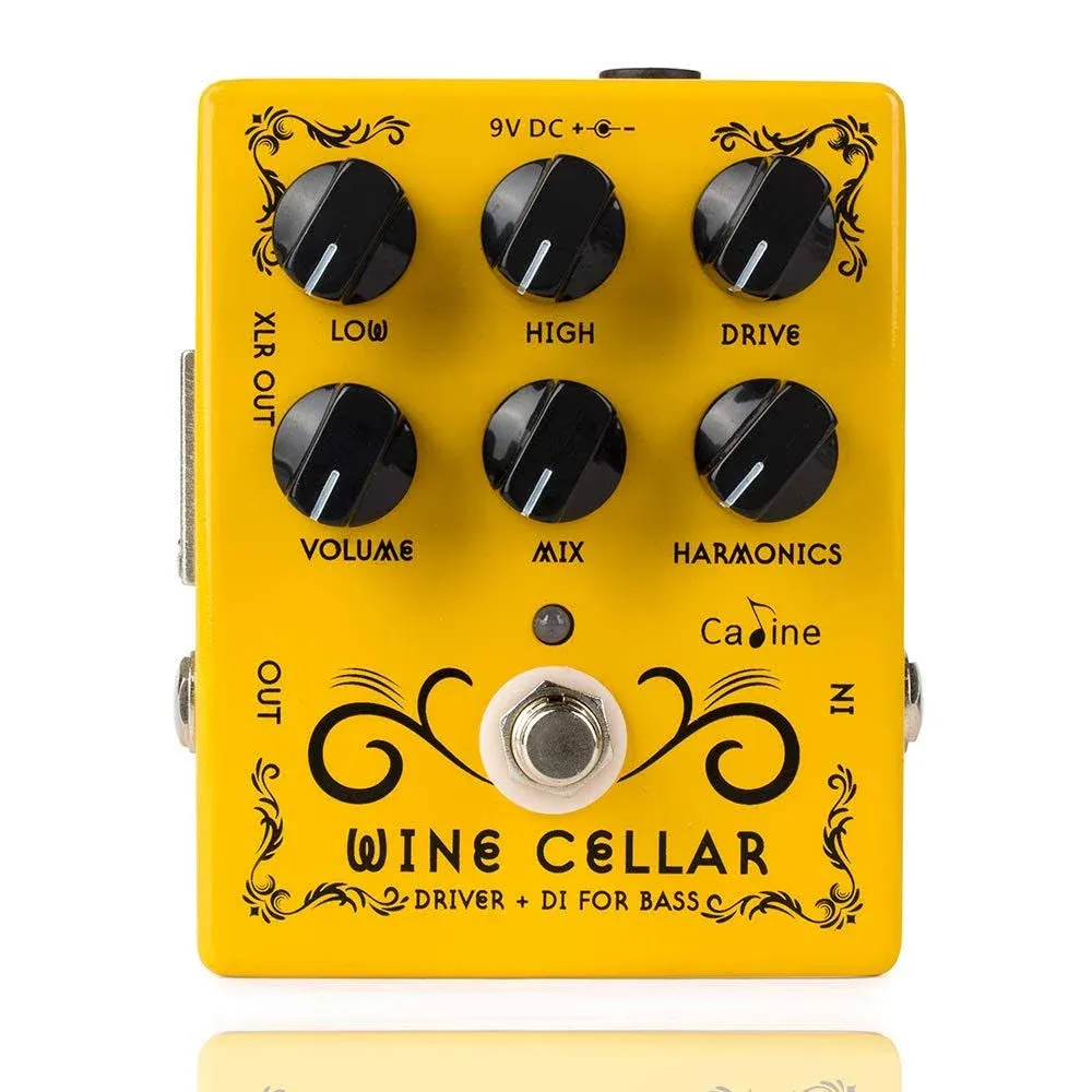 Caline Pedals Driver Guitar Effects Pedal Classic Tube Bass Guitar Amp Pedal Metal Ture Bybass Wine cellar Yellow CP-60