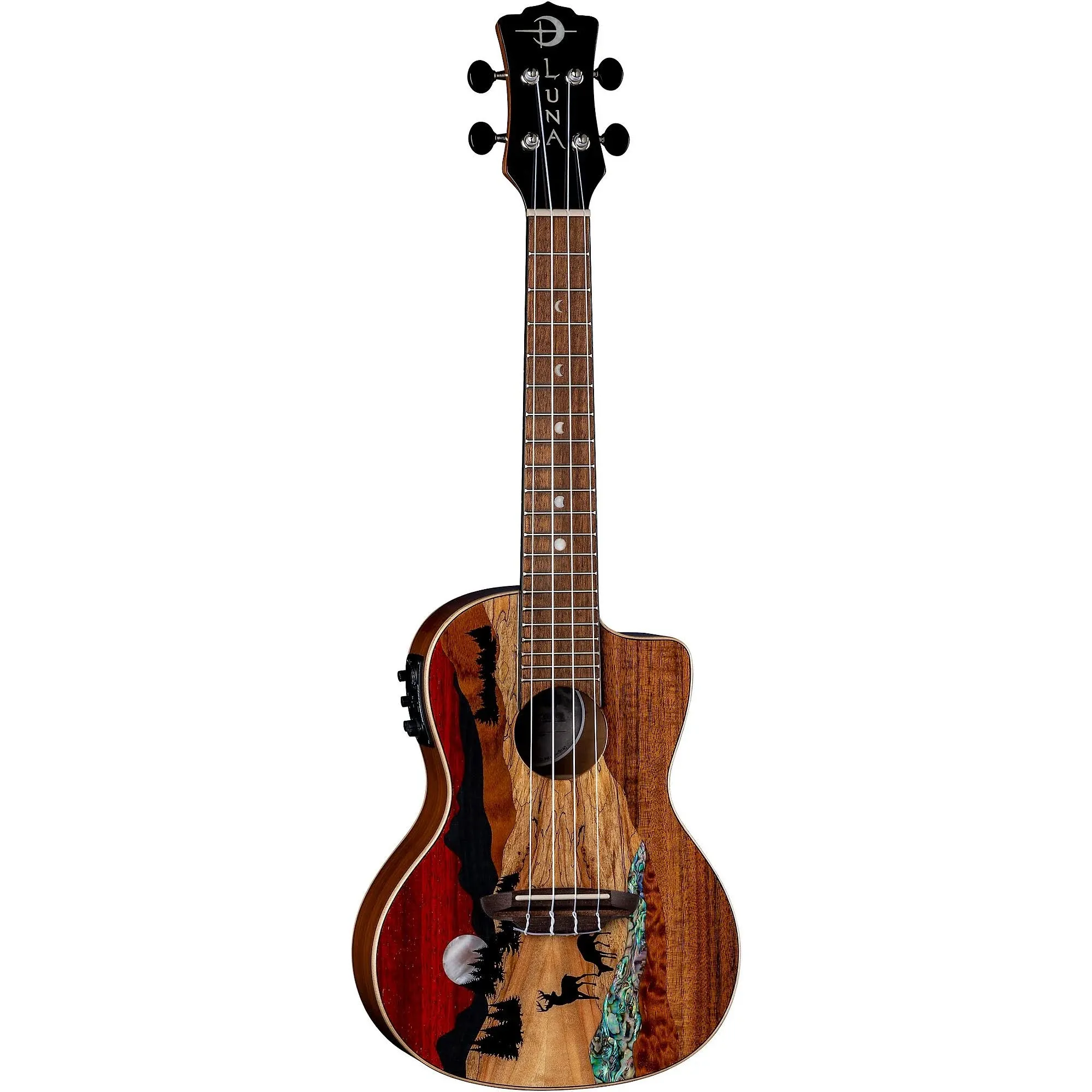 Luna Guitars UKE VISTA DEER C Vista Deer Concert Acoustic Electric Ukulele